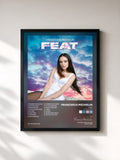 #noir Tableau de l'album FEAT (Fuori dagli spazi) de Francesca Michielin, cadre noir, imprimé et encadré en France