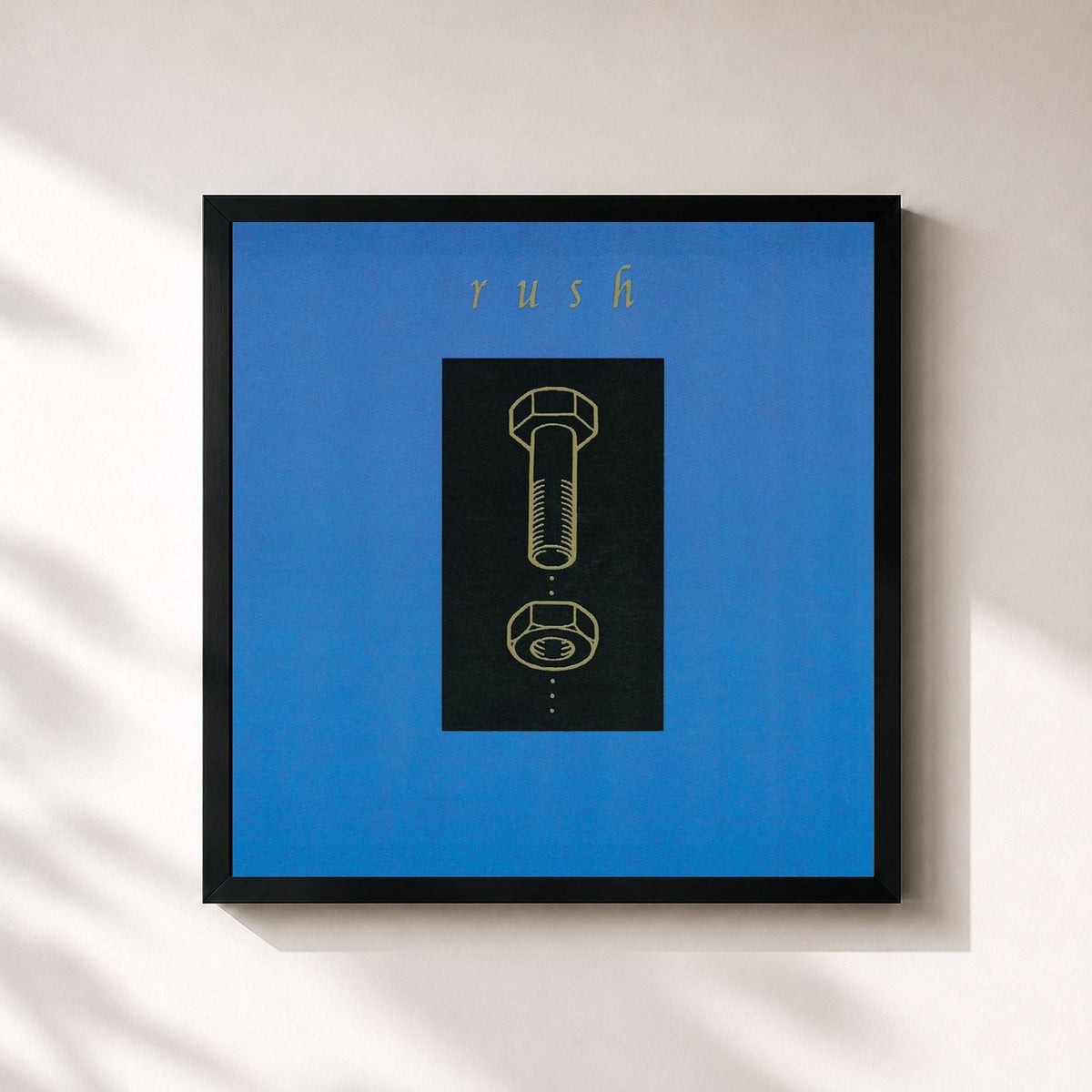 #noir Tableau carré de l'album Counterparts (2004 Remaster) de Rush, cadre noir 32x32 cm