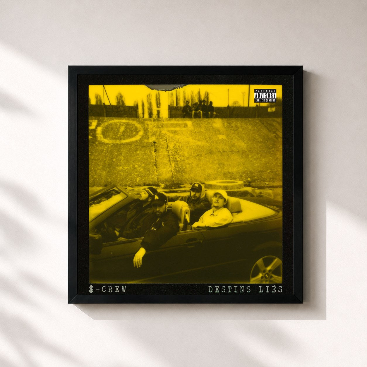 #noir Destins liés by S-Crew as a square framed art print, black 32x32 cm frame