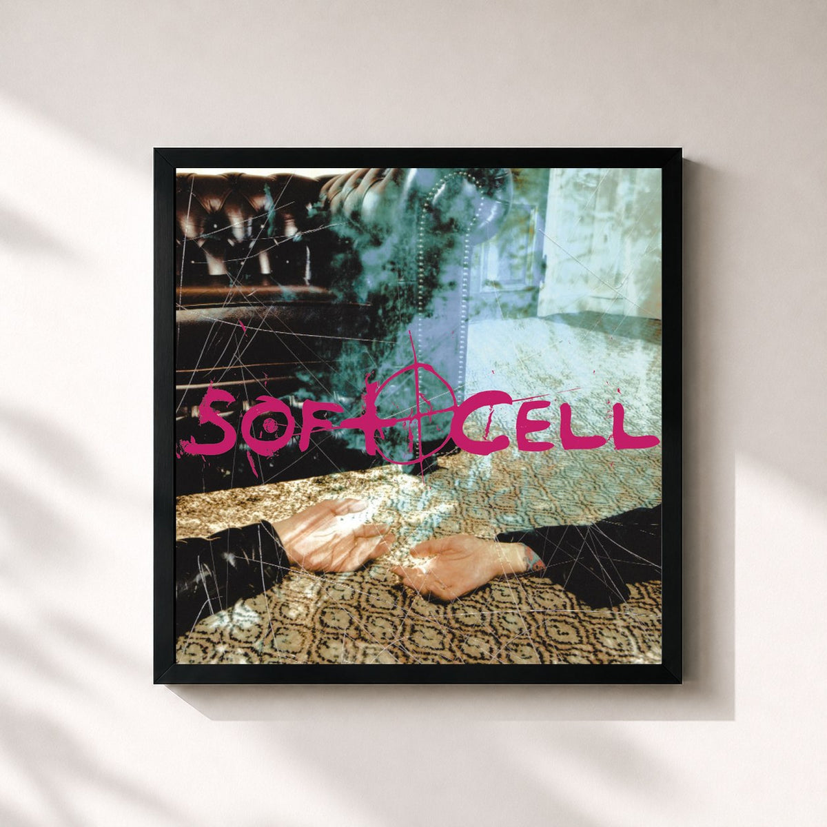#noir Cruelty Without Beauty von Soft Cell als quadratischer Kunstdruck, schwarzer Rahmen 32x32 cm