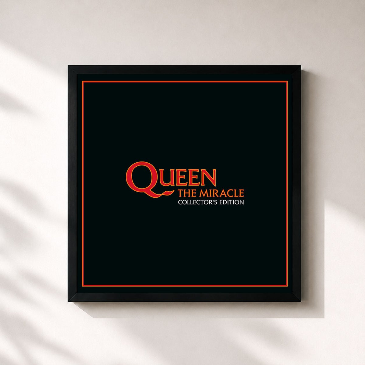 #noir Tableau carré de l'album The Miracle (Collector's Edition) de Queen, cadre noir 32x32 cm