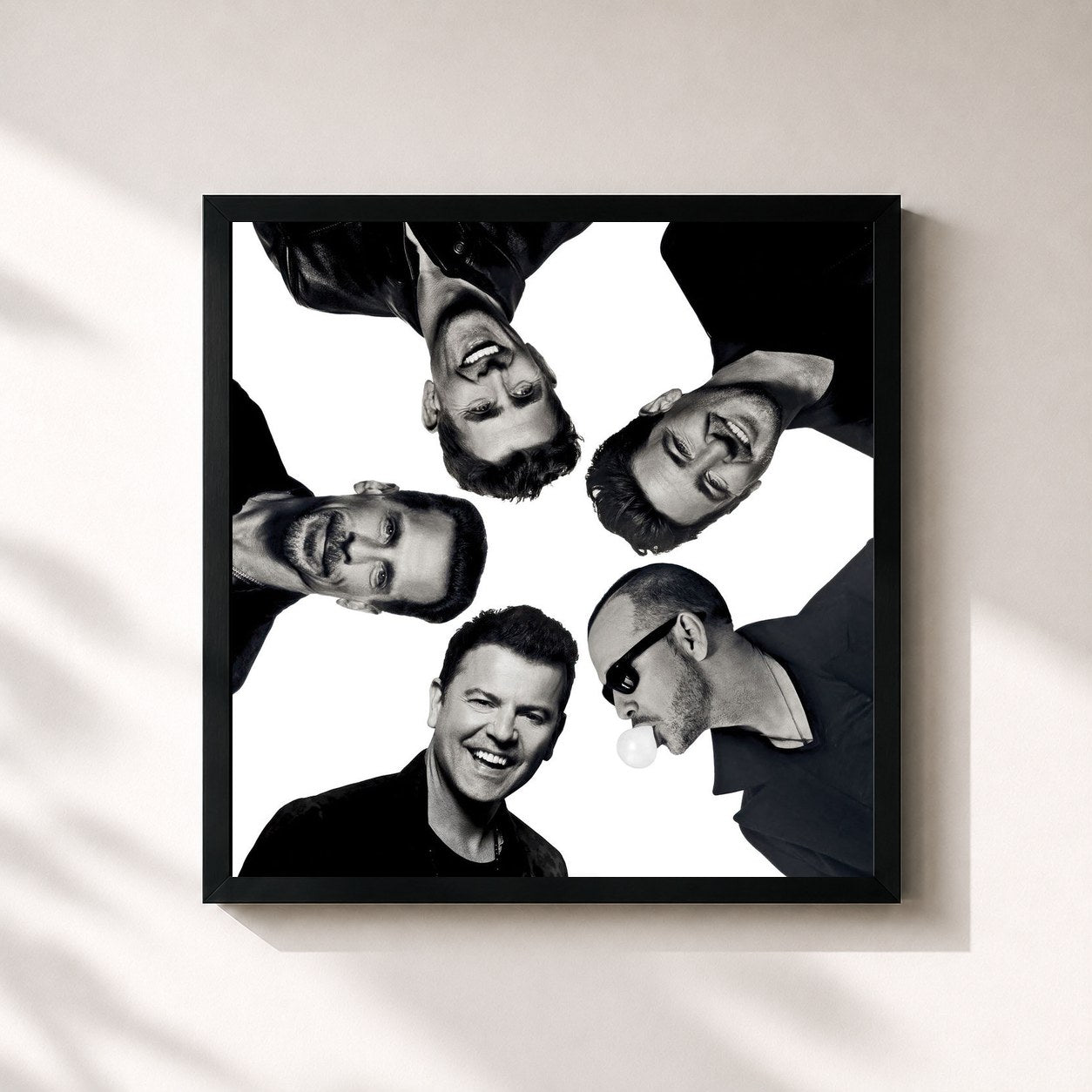 #noir Tableau carré de l'album Still Kids de New Kids on the Block, cadre noir 32x32 cm