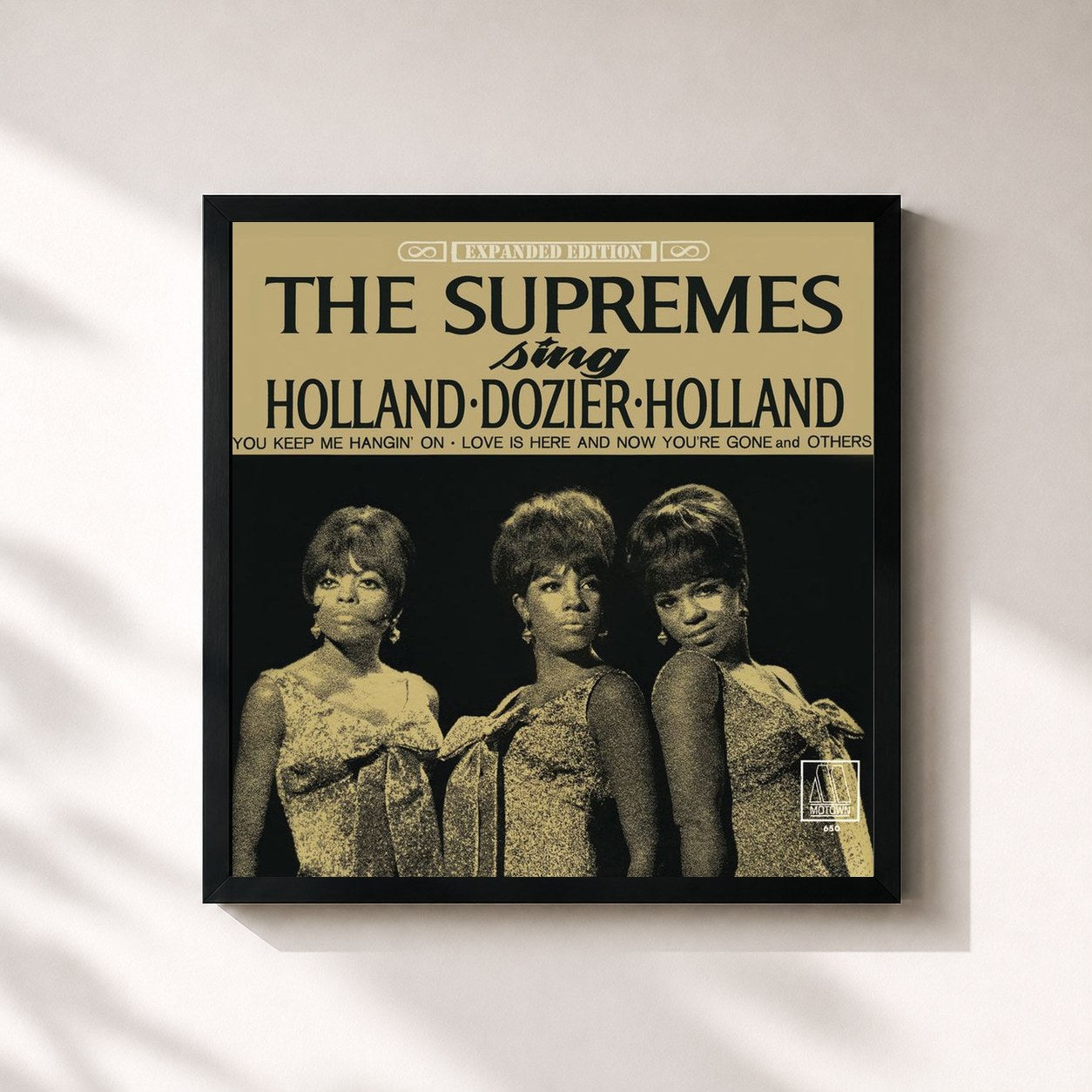 #noir Tableau carré de l'album The Supremes Sing Holland - Dozier - Holland (Expanded Edition) de The Supremes, cadre noir 32x32 cm