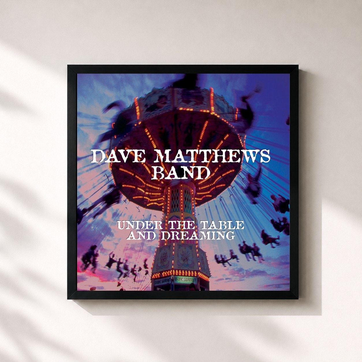 #noir Tableau carré de l'album Under the Table and Dreaming (Expanded Edition) de Dave Matthews Band, cadre noir 32x32 cm