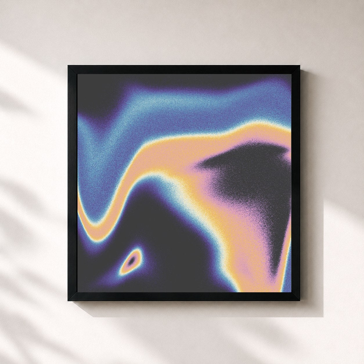 #noir Tableau carré de l'album A Companion For The Spaces Between Dreams de Jamie Lidell, cadre noir 32x32 cm