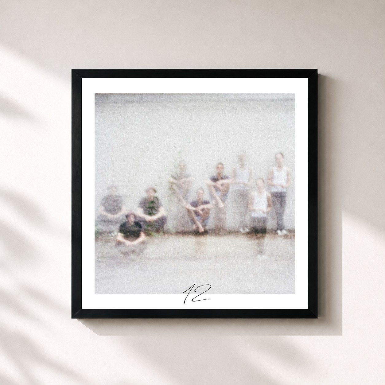 #noir Tableau carré de l'album 12 de AnnenMayKantereit, cadre noir 32x32 cm