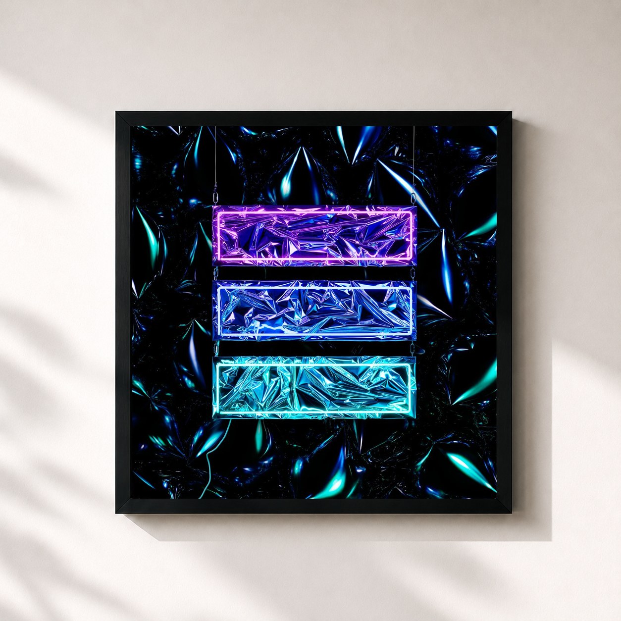#noir Tableau carré de l'album Gameshow (Deluxe Edition) de Two Door Cinema Club, cadre noir 32x32 cm