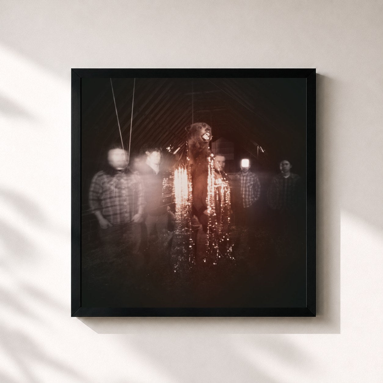 #noir Tableau carré de l'album It Still Moves (Deluxe Reissue) de My Morning Jacket, cadre noir 32x32 cm