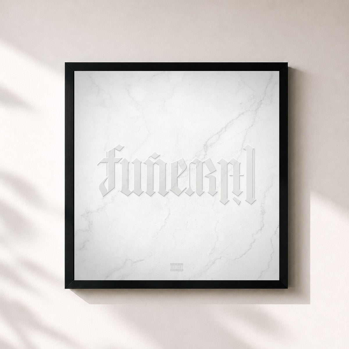 #noir Funeral (Deluxe) von Lil Wayne als quadratischer Kunstdruck, schwarzer Rahmen 32x32 cm