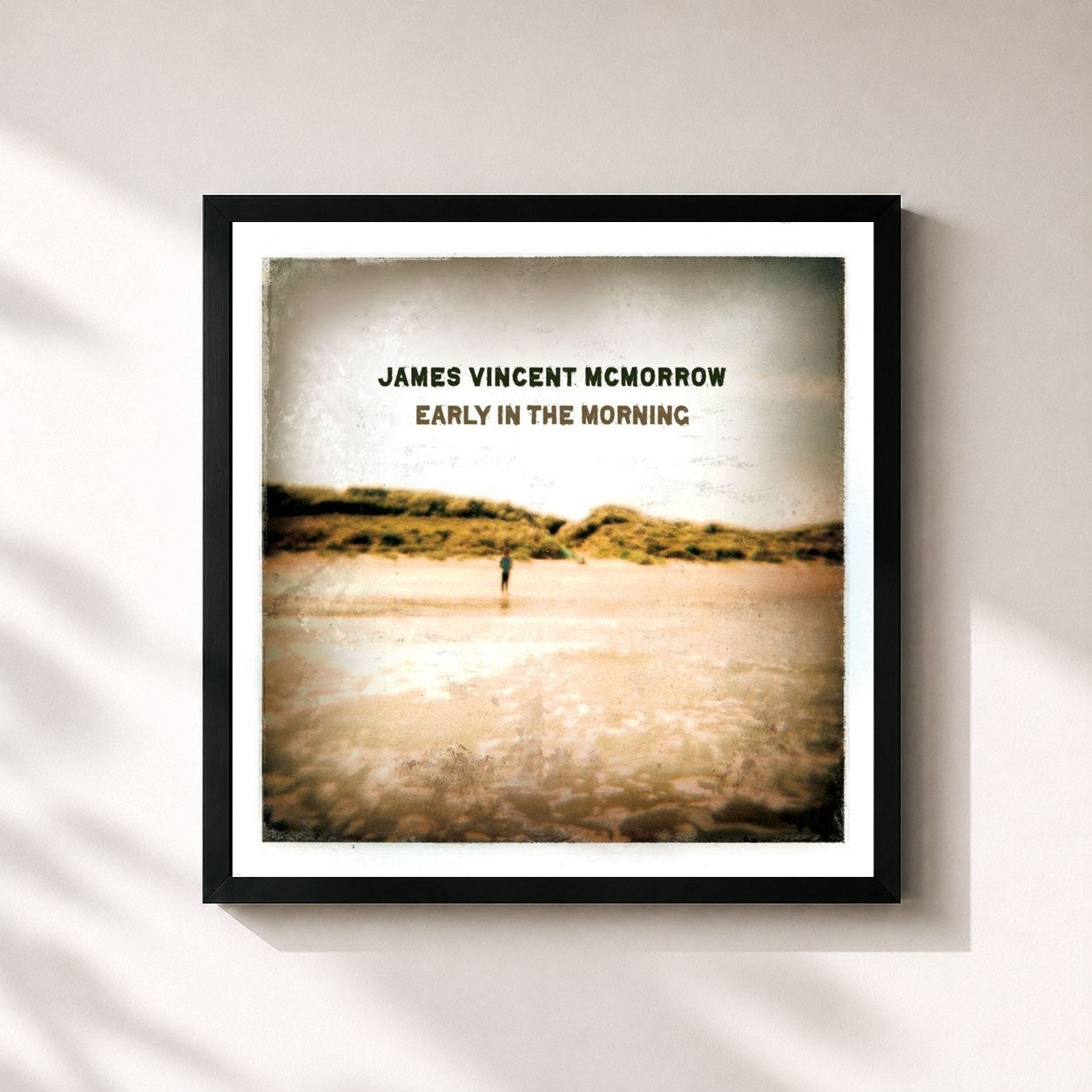 #noir Tableau carré de l'album Early in the Morning (Special Edition) de James Vincent McMorrow, cadre noir 32x32 cm