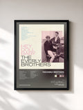 #noir Tableau de l'album Hey Doll Baby de The Everly Brothers, cadre noir, imprimé et encadré en France