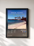#noir Magic Island - Music for Balearic People, Vol. 7 von Roger Shah als gerahmter Kunstdruck, schwarzer Rahmen, gedruckt und gerahmt in Frankreich