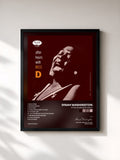 #noir Tableau de l'album After Hours With Miss D de Dinah Washington, cadre noir, imprimé et encadré en France