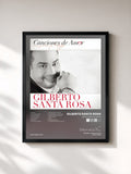 #noir Tableau de l'album Canciones De Amor de Gilberto Santa Rosa, cadre noir, imprimé et encadré en France