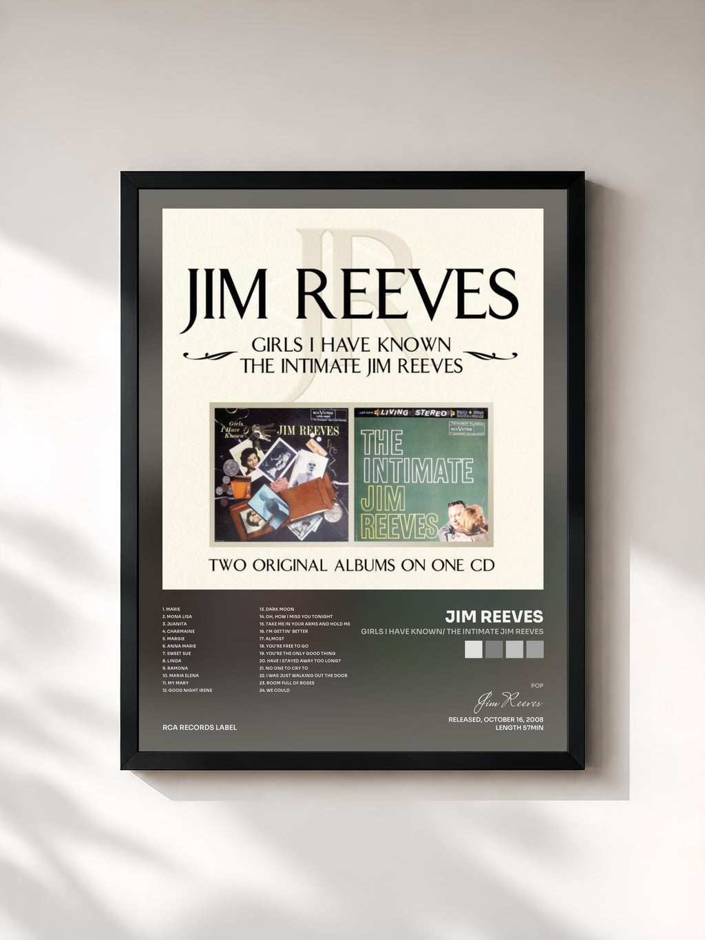 #noir Girls I Have Known/ The Intimate Jim Reeves von Jim Reeves als gerahmter Kunstdruck, schwarzer Rahmen, gedruckt und gerahmt in Frankreich