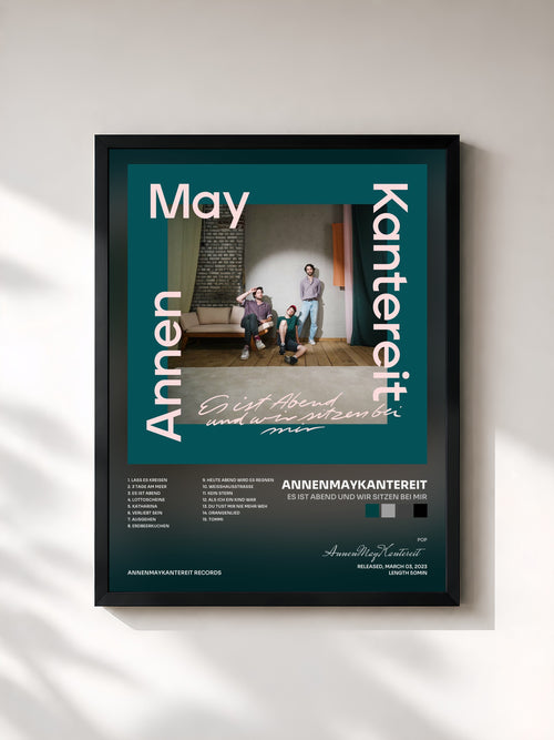 AnnenMayKantereit · Es ist Abend und wir sitzen bei mir — Affiche encadrée