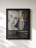 #noir Tableau de l'album (2) de Olivia Newton-John, cadre noir, imprimé et encadré en France