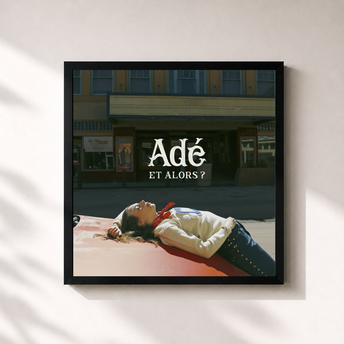 #noir Tableau carré de l'album Et alors ??? de Adé, cadre noir 32x32 cm