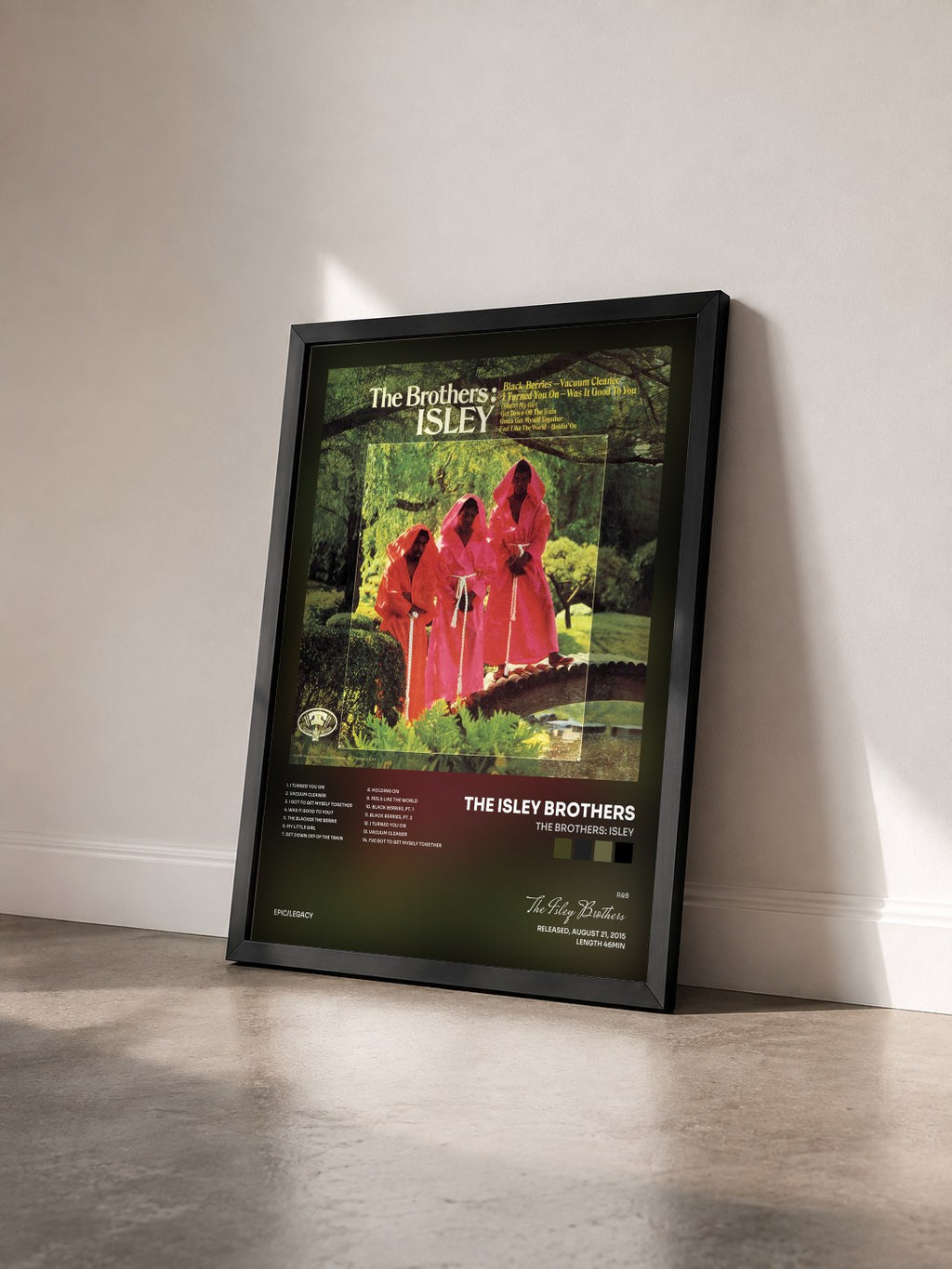 #noir Tableau de l'album The Brothers: Isley de The Isley Brothers vu de trois quarts, cadre noir