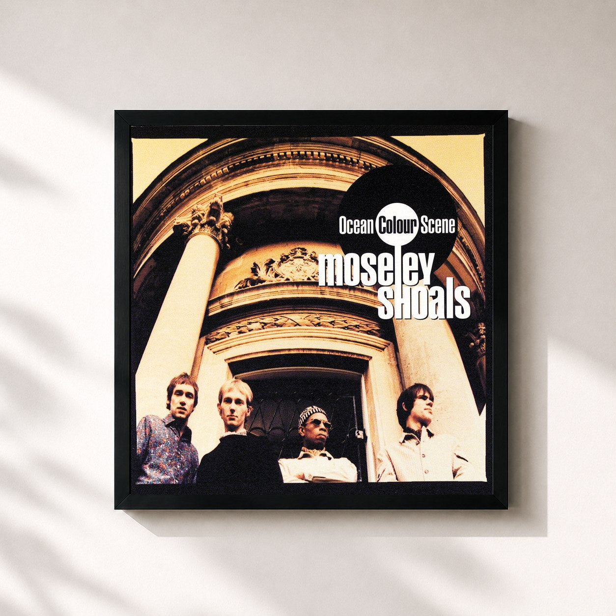 #noir Tableau carré de l'album Moseley Shoals de Ocean Colour Scene, cadre noir 32x32 cm