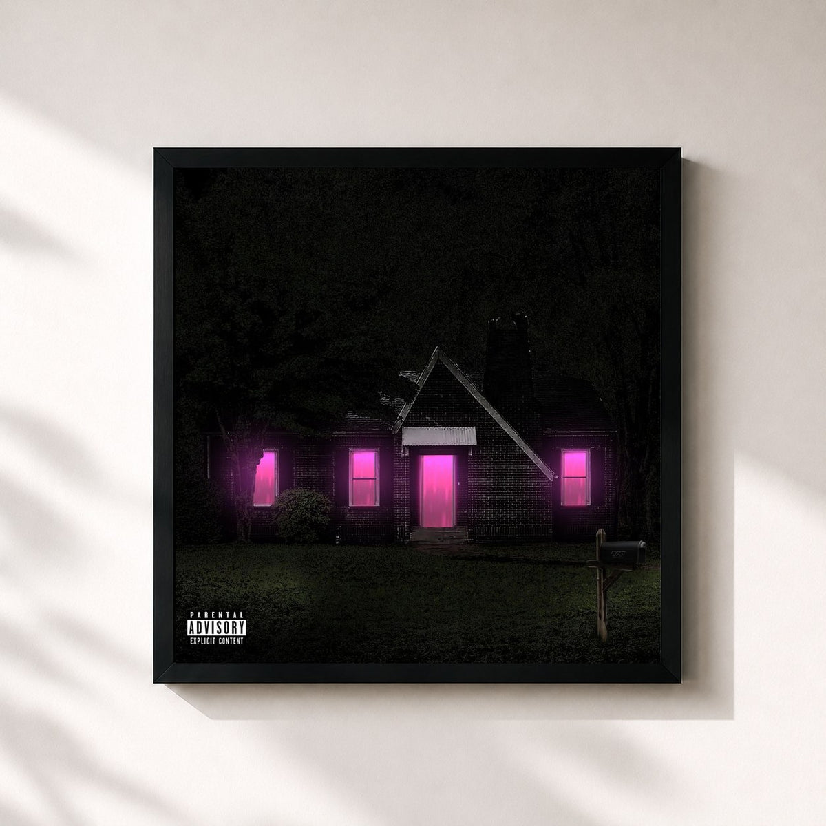 #noir Tableau carré de l'album MIXTAPE PLUTO de Future, cadre noir 32x32 cm