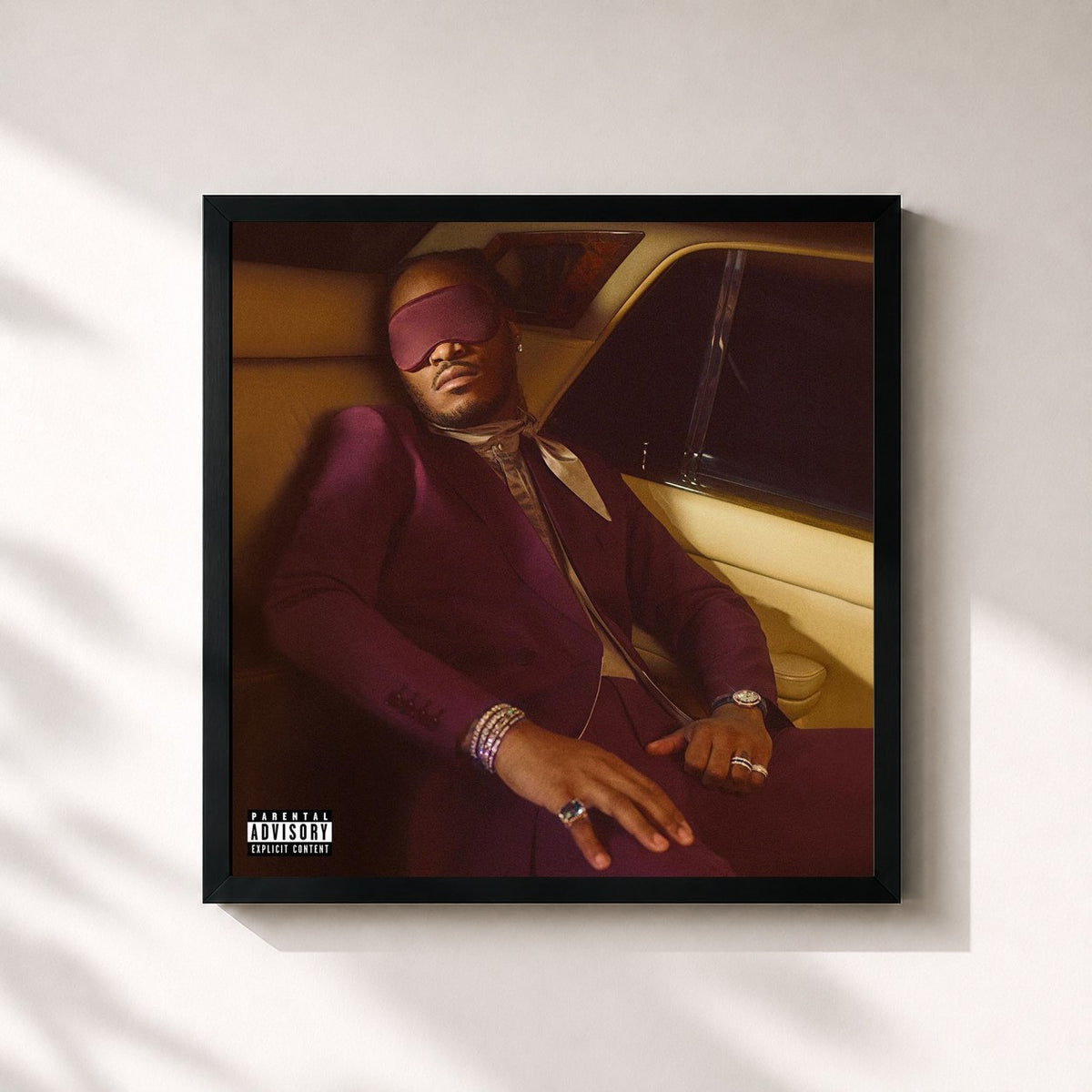 #noir Tableau carré de l'album I NEVER LIKED YOU de Future, cadre noir 32x32 cm
