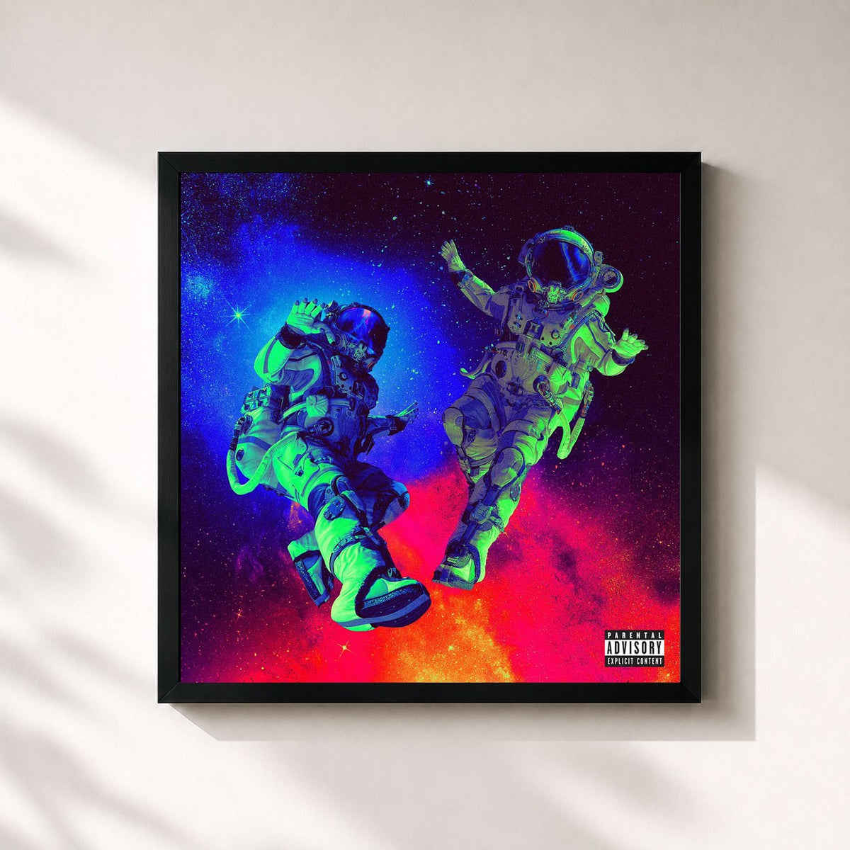 #noir Tableau carré de l'album Pluto x Baby Pluto (Deluxe) de Future, cadre noir 32x32 cm