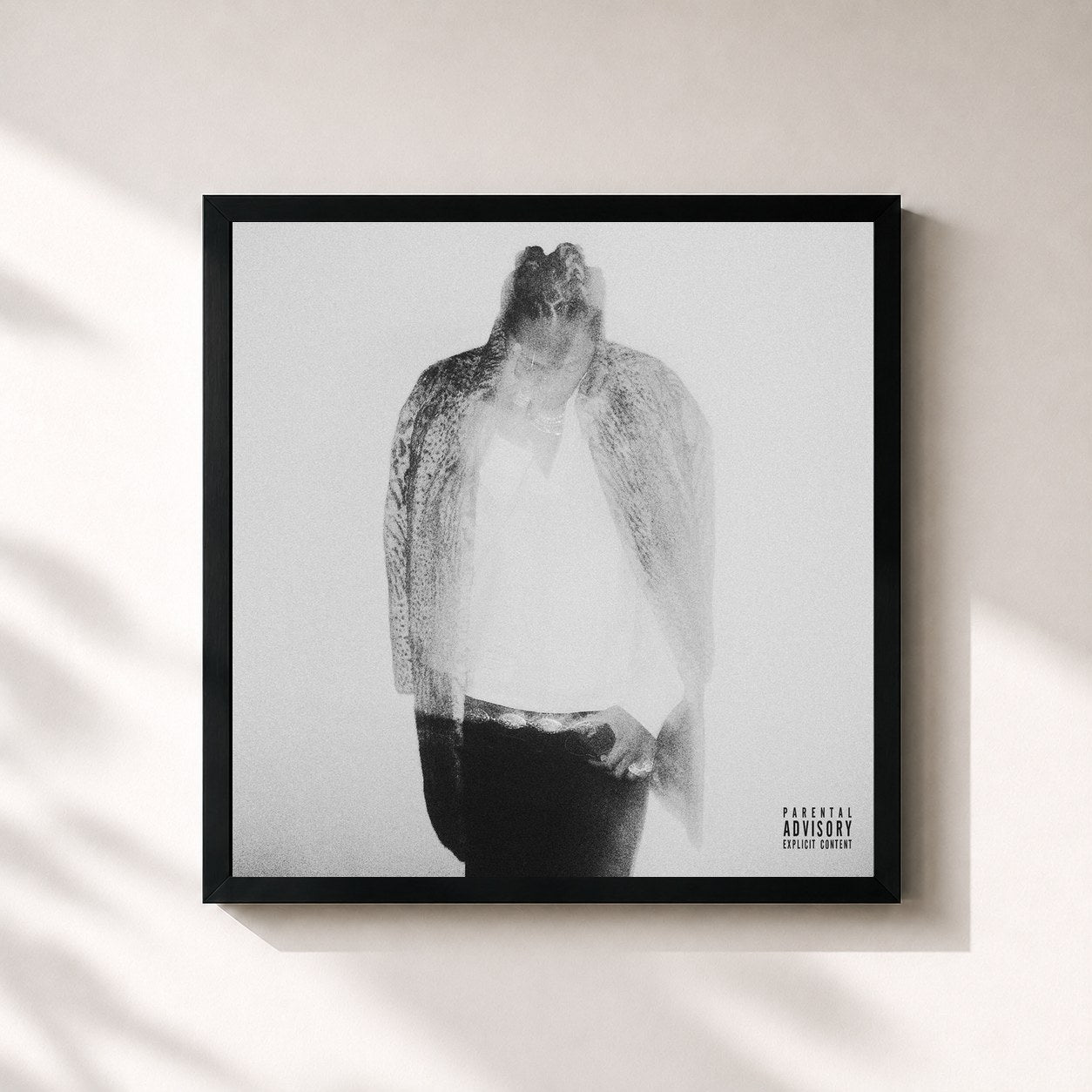 #noir Tableau carré de l'album HNDRXX de Future, cadre noir 32x32 cm