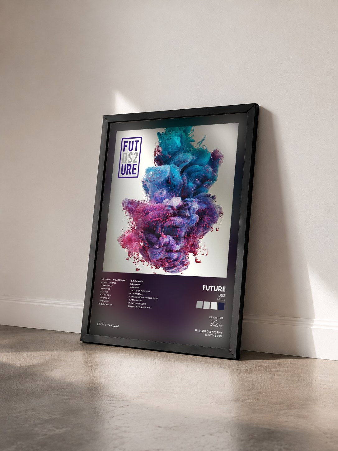 #noir Tableau de l'album DS2 (Deluxe) de Future vu de trois quarts, cadre noir
