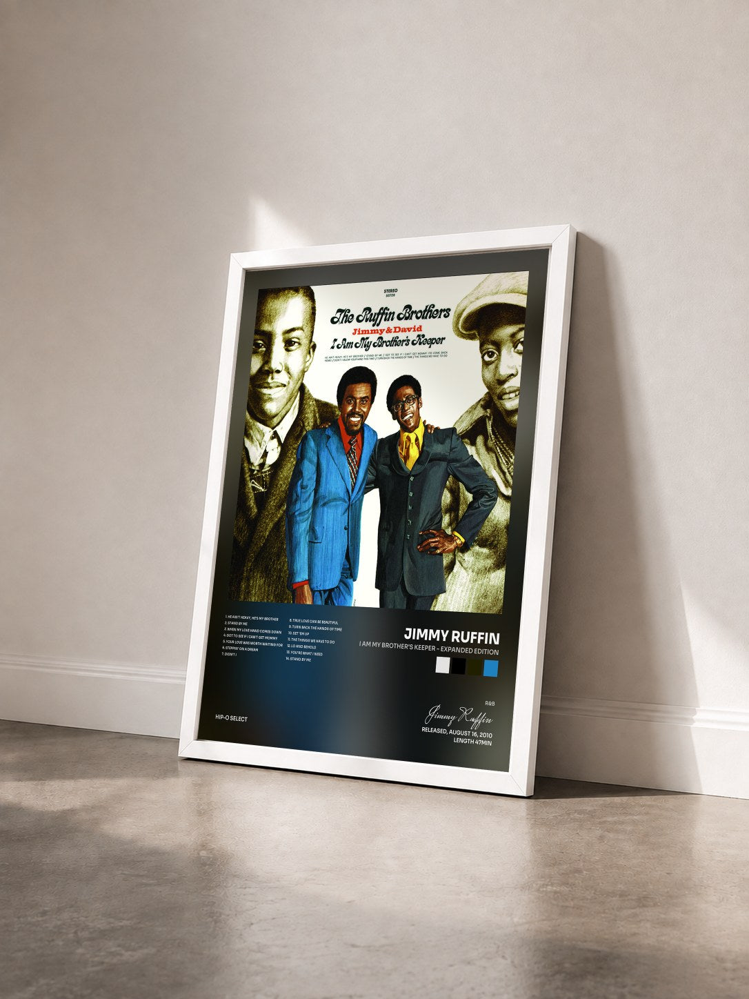 #blanc Tableau de l'album I Am My Brother's Keeper - Expanded Edition de Jimmy Ruffin vu de trois quarts, cadre blanc