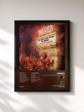 #noir Tableau de l'album Las putas mas viejas del mundo en concierto de Marea, cadre noir, imprimé et encadré en France