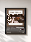 #noir Piano Navidad: Música Instrumental Navideña, Villancicos Tradicionales con Piano by Canciones De Navidad as a framed art print, black frame, printed and framed in France