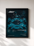 #noir Tableau de l'album We Are The Night de The Chemical Brothers, cadre noir, imprimé et encadré en France