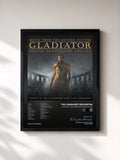 #noir Tableau de l'album Gladiator - Music From The Motion Picture de The Lyndhurst Orchestra, cadre noir, imprimé et encadré en France