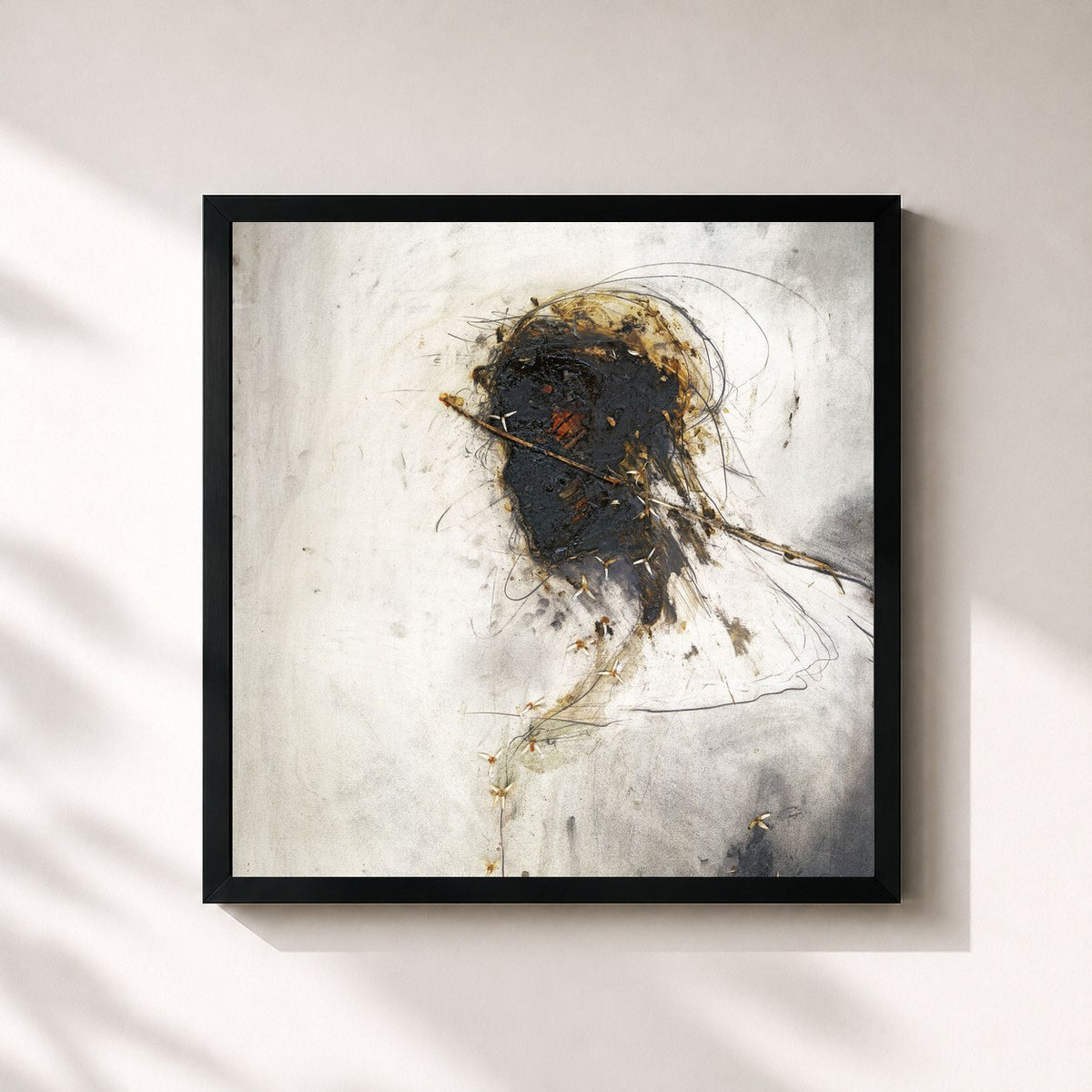 #noir Tableau carré de l'album Passion (Music For The Last Temptation Of Christ / Remastered) de Peter Gabriel, cadre noir 32x32 cm