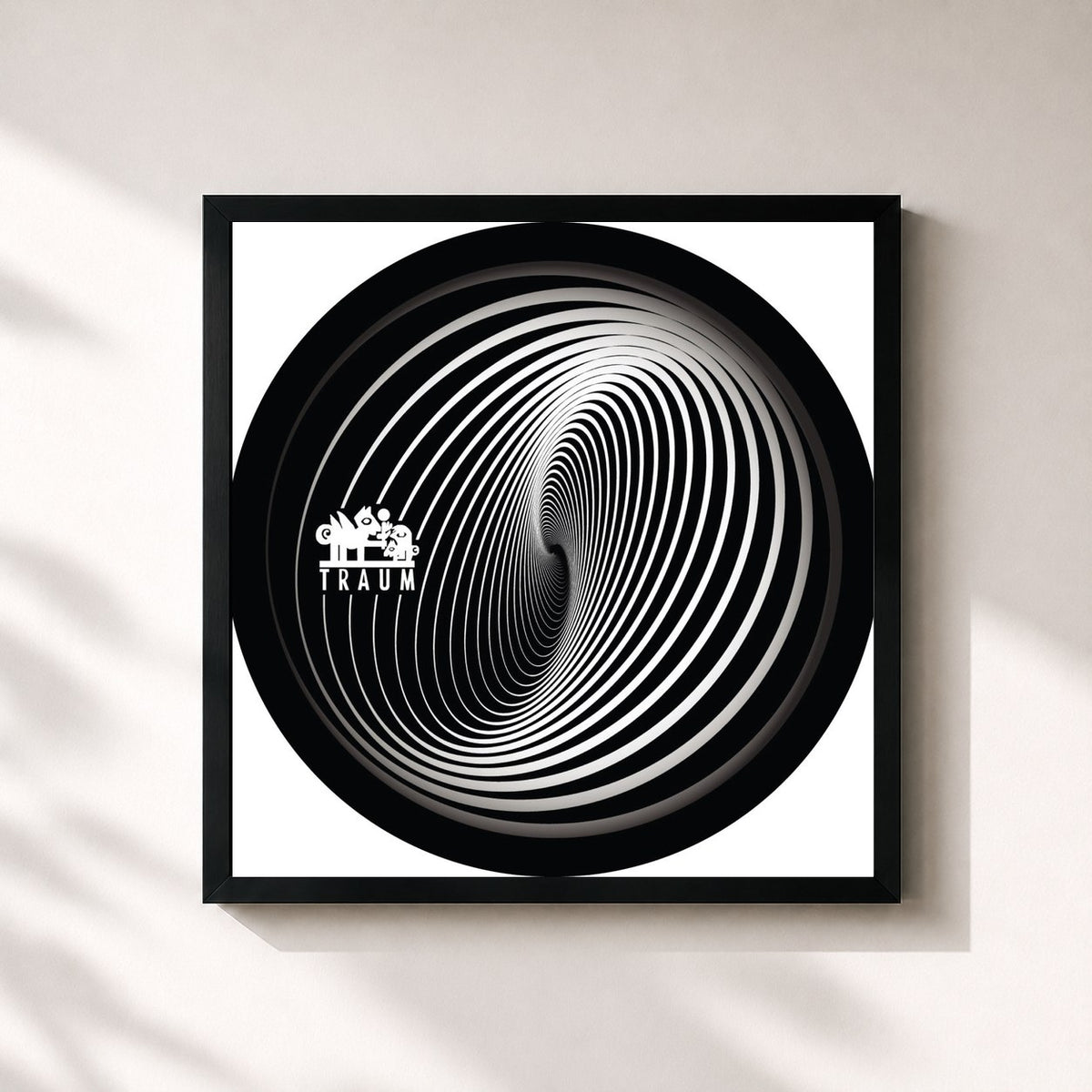 #noir Tableau carré de l'album Movements - EP de Max Cooper, cadre noir 32x32 cm