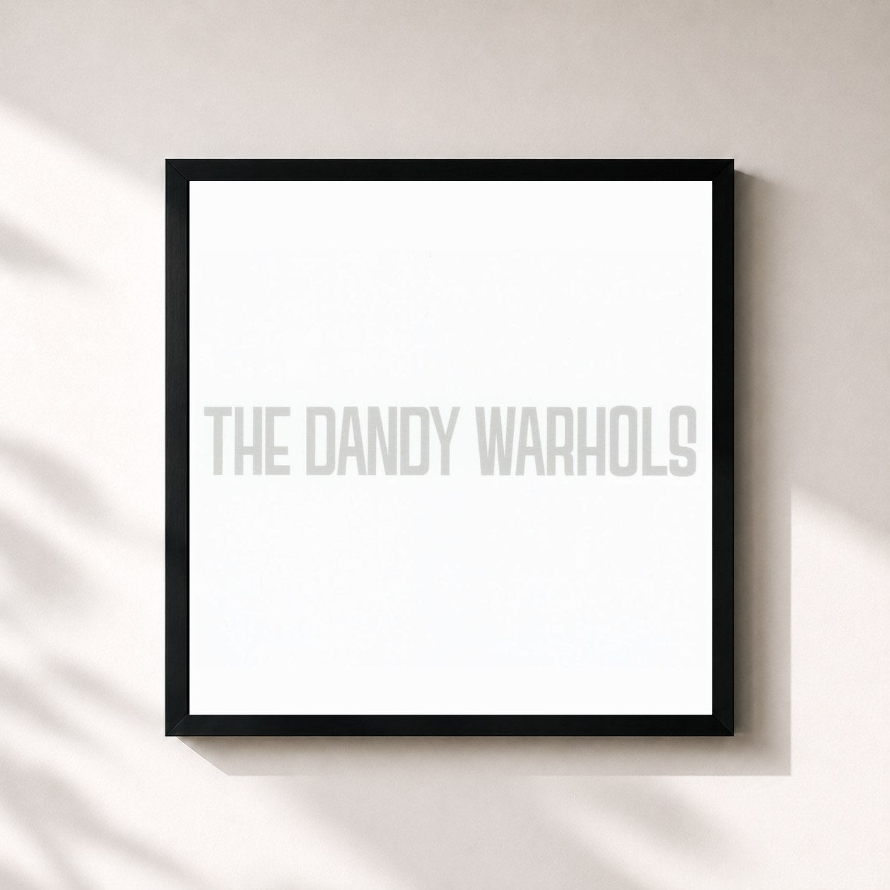 #noir Tableau carré de l'album Dandys Rule OK de The Dandy Warhols, cadre noir 32x32 cm