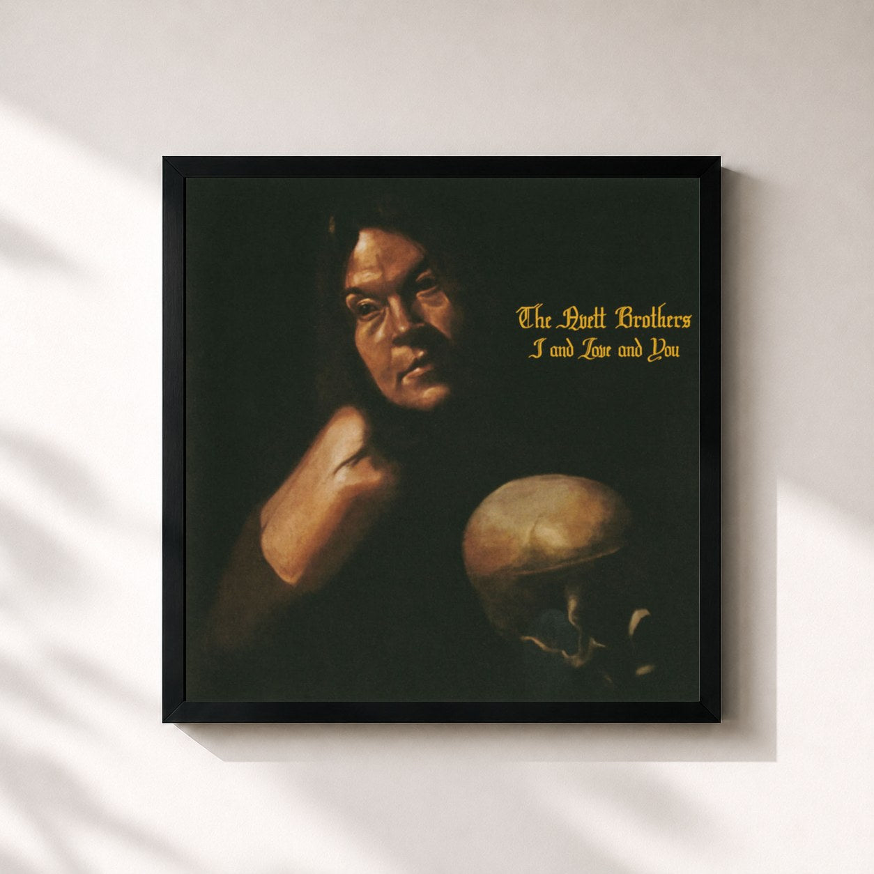 #noir Tableau carré de l'album I And Love And You de The Avett Brothers, cadre noir 32x32 cm