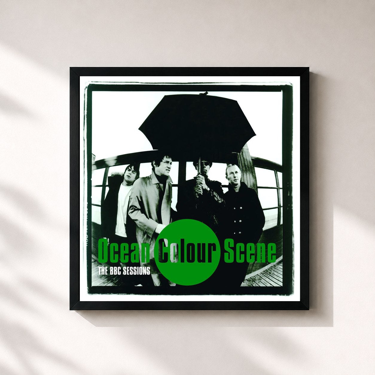 #noir Tableau carré de l'album BBC Sessions de Ocean Colour Scene, cadre noir 32x32 cm