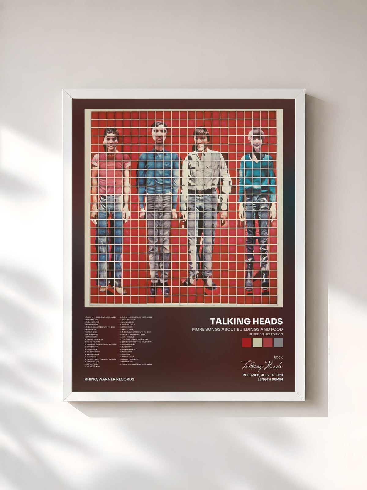 #blanc More Songs About Buildings And Food (Super Deluxe Edition) di Talking Heads in stampa incorniciata, cornice bianca, stampata e incorniciata in Francia