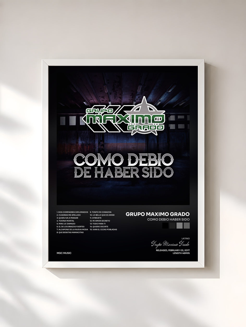 #blanc Como Debio Haber Sido by Grupo Maximo Grado as a framed art print, white frame, printed and framed in France