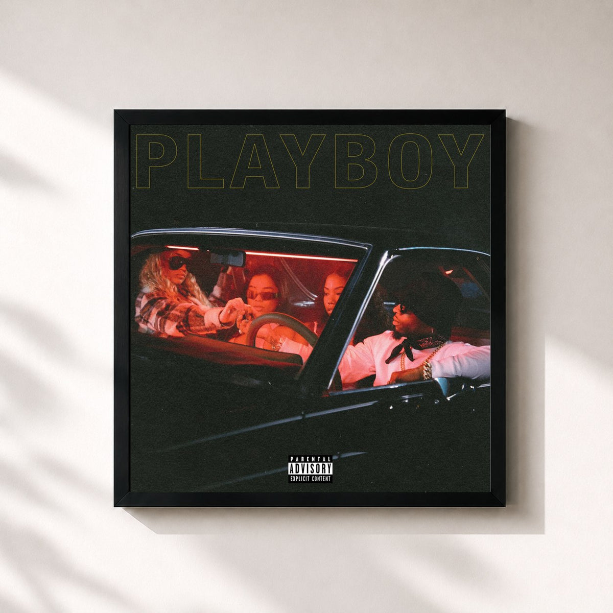 #noir PLAYBOY by Tory Lanez as a square framed art print, black 32x32 cm frame