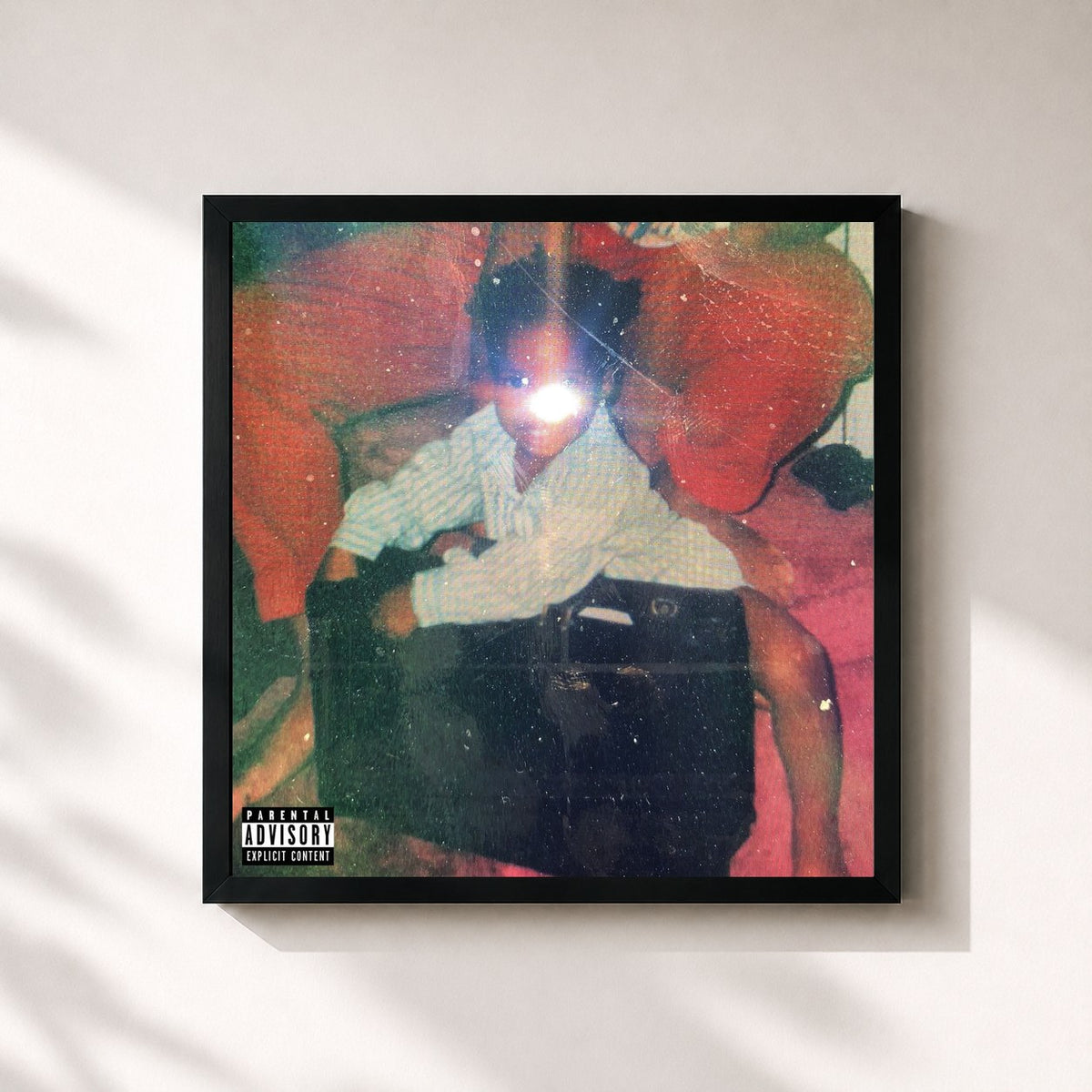 #noir DAYSTAR by Tory Lanez as a square framed art print, black 32x32 cm frame
