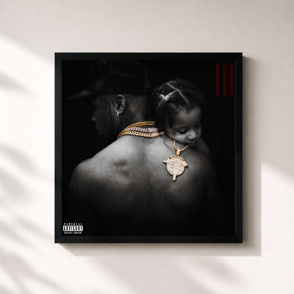 #noir The New Toronto 3 by Tory Lanez as a square framed art print, black 32x32 cm frame