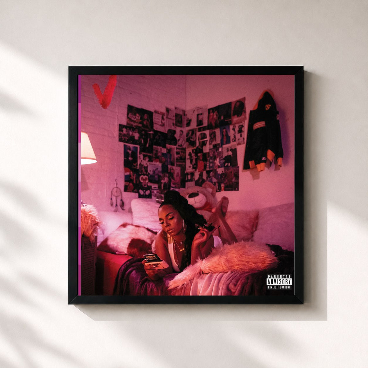 #noir Chixtape 5 by Tory Lanez as a square framed art print, black 32x32 cm frame