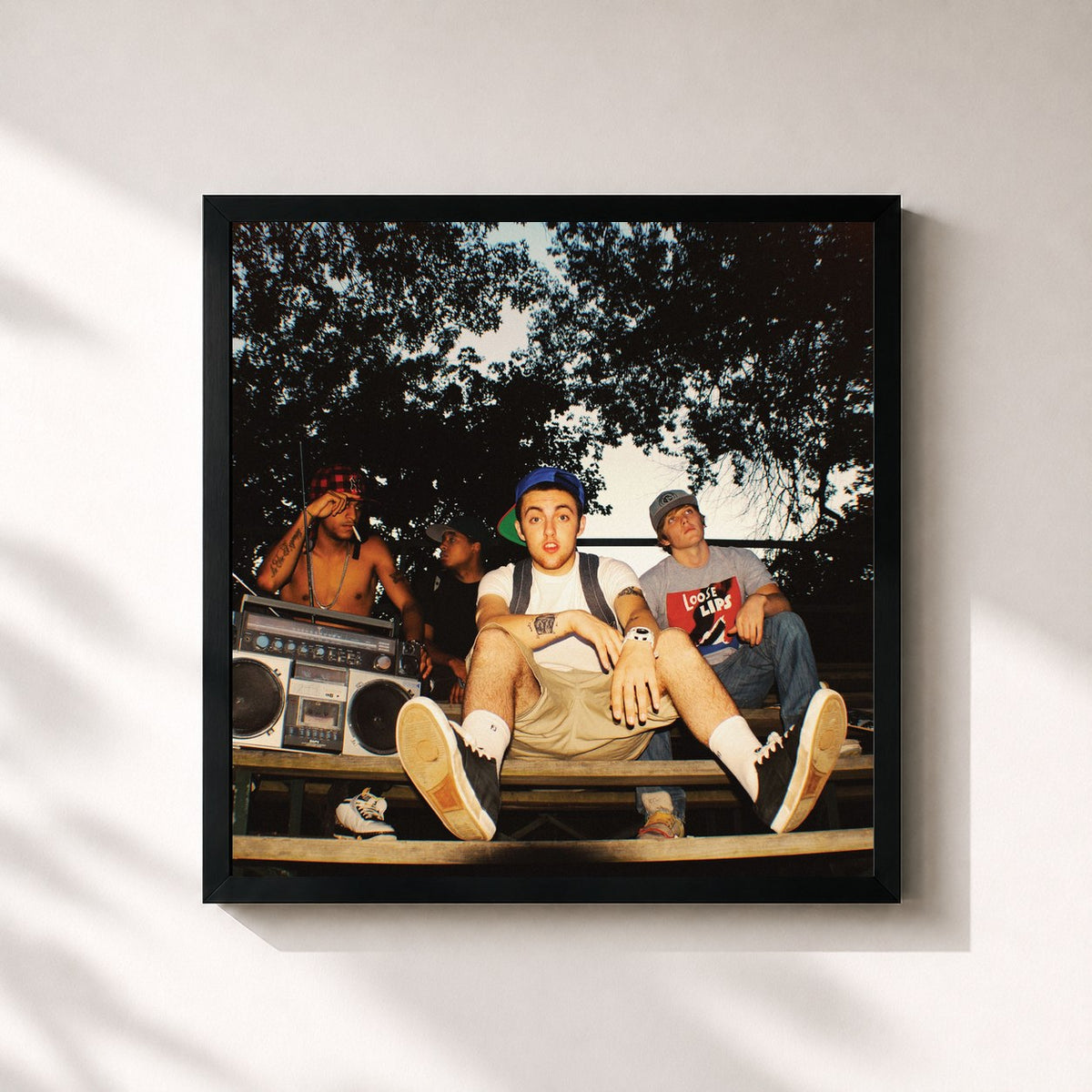 #noir K.I.D.S. (Deluxe) by Mac Miller as a square framed art print, black 32x32 cm frame