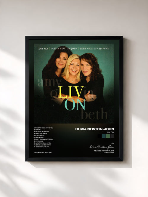 Olivia Newton-John · Liv On — Affiche encadrée