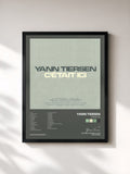#noir Tableau de l'album C'était ici de Yann Tiersen, cadre noir, imprimé et encadré en France