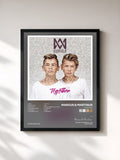 #noir Tableau de l'album Together de Marcus & Martinus, cadre noir, imprimé et encadré en France