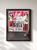 #noir Tableau de l'album ONE PIECE FILM - RED : Les chansons d'Uta (Bande originale française du film) de Hoshi, cadre noir, imprimé et encadré en France
